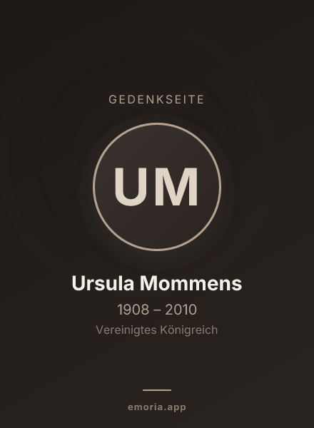 Gedenkportrait von Ursula Mommens