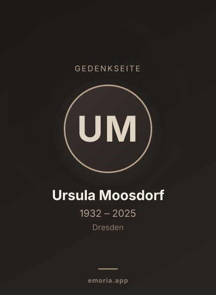 Gedenkportrait von Ursula Moosdorf