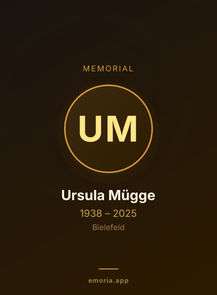 Memorial portrait of Ursula Mügge