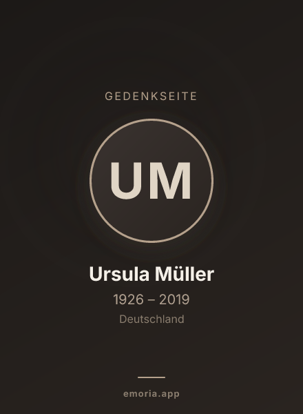Gedenkportrait von Ursula Müller