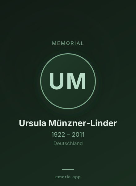 Memorial portrait of Ursula Münzner-Linder