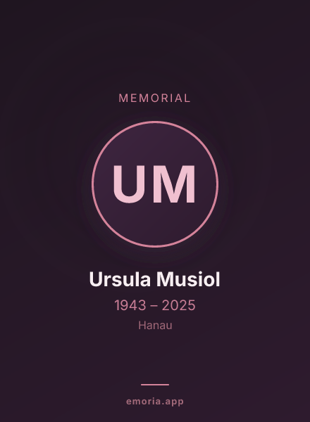 Memorial portrait of Ursula Musiol