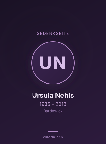 Gedenkportrait von Ursula Nehls