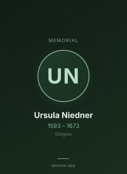 Memorial portrait of Ursula Niedner