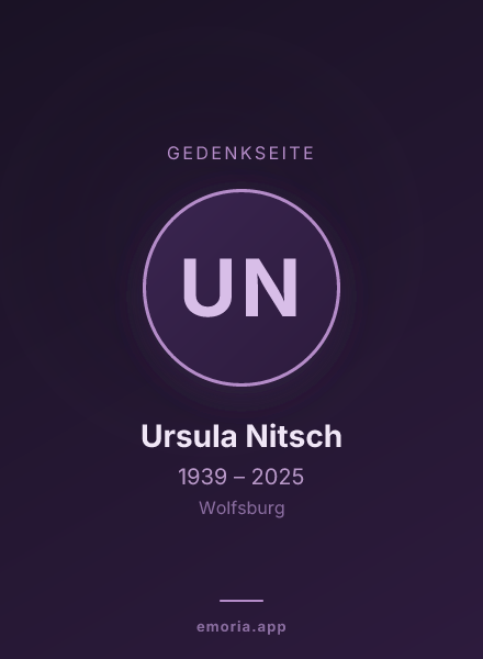 Gedenkportrait von Ursula Nitsch