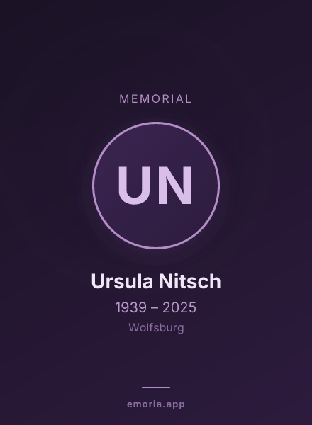 Memorial portrait of Ursula Nitsch