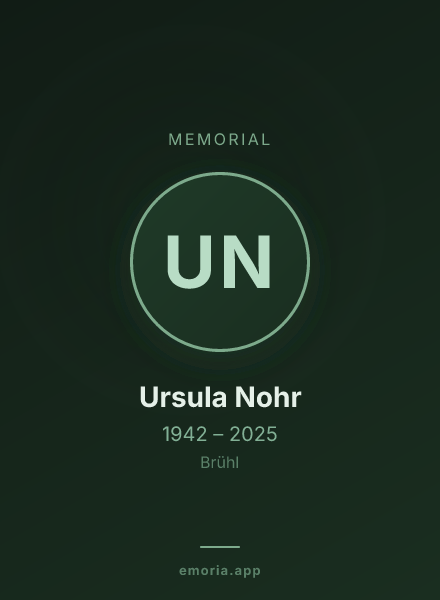 Memorial portrait of Ursula Nohr