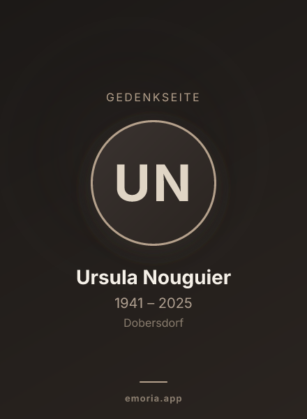 Gedenkportrait von Ursula Nouguier