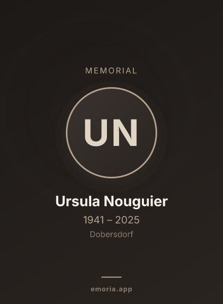 Memorial portrait of Ursula Nouguier