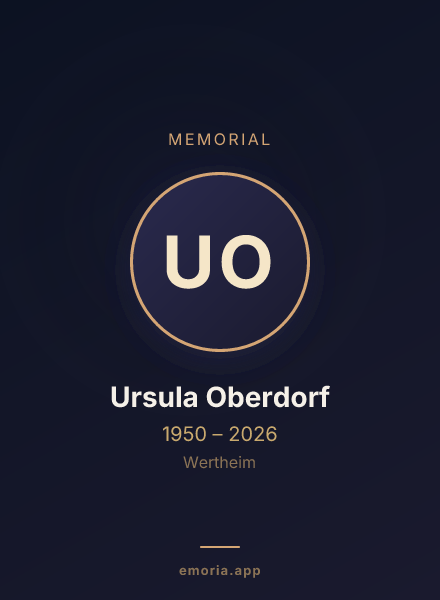 Memorial portrait of Ursula Oberdorf