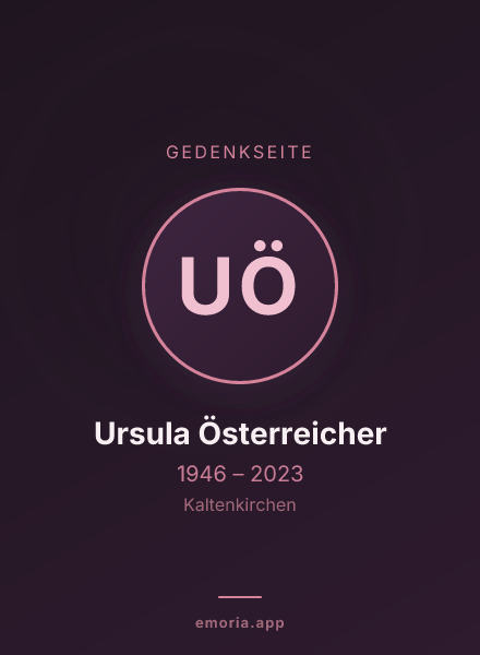 Gedenkportrait von Ursula Österreicher