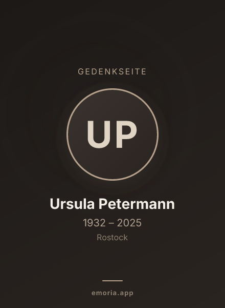 Gedenkportrait von Ursula Petermann