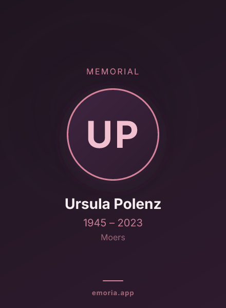 Memorial portrait of Ursula Polenz