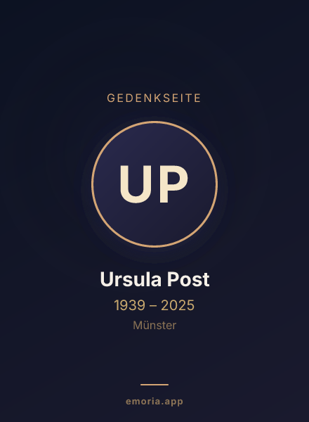 Gedenkportrait von Ursula Post