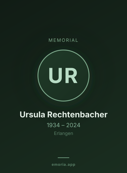 Memorial portrait of Ursula Rechtenbacher