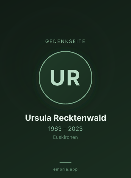 Gedenkportrait von Ursula Recktenwald