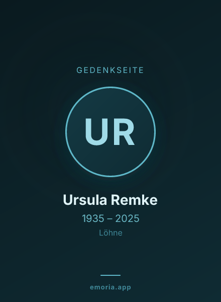 Gedenkportrait von Ursula Remke