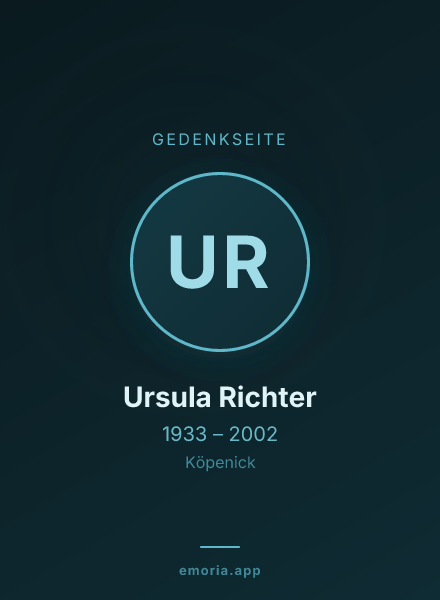 Gedenkportrait von Ursula Richter