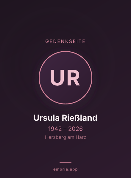 Gedenkportrait von Ursula Rießland