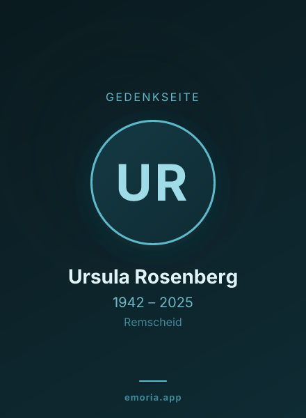 Gedenkportrait von Ursula Rosenberg