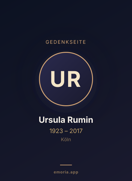 Gedenkportrait von Ursula Rumin
