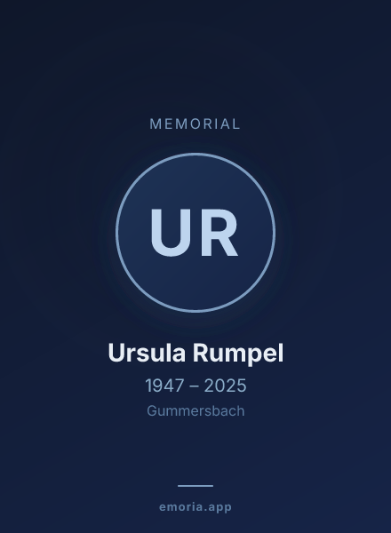 Memorial portrait of Ursula Rumpel