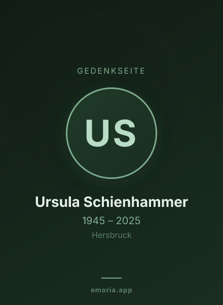Gedenkportrait von Ursula Schienhammer