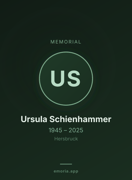 Memorial portrait of Ursula Schienhammer