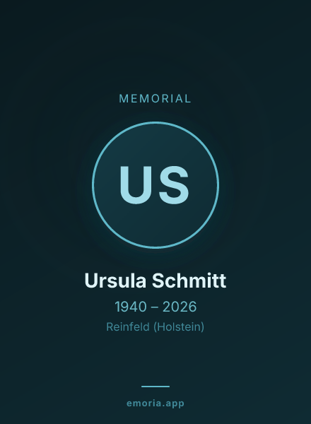Memorial portrait of Ursula Schmitt