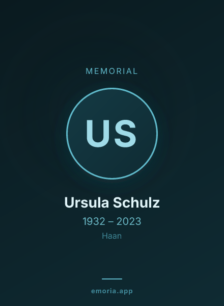Memorial portrait of Ursula Schulz