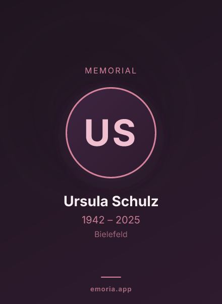 Memorial portrait of Ursula Schulz