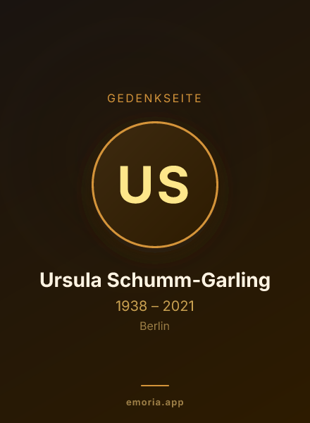 Gedenkportrait von Ursula Schumm-Garling
