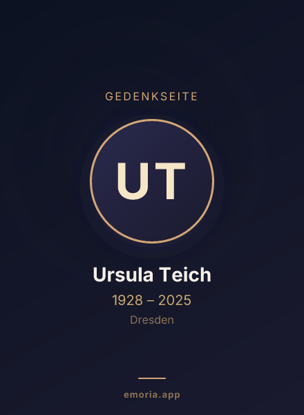 Gedenkportrait von Ursula Teich