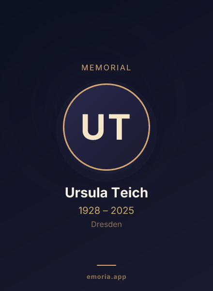 Memorial portrait of Ursula Teich