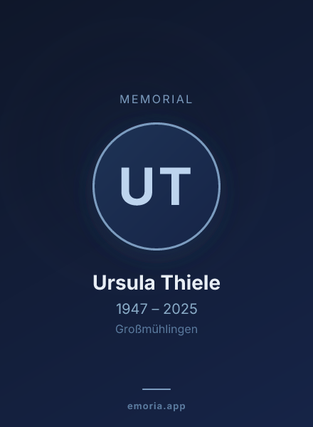 Memorial portrait of Ursula Thiele