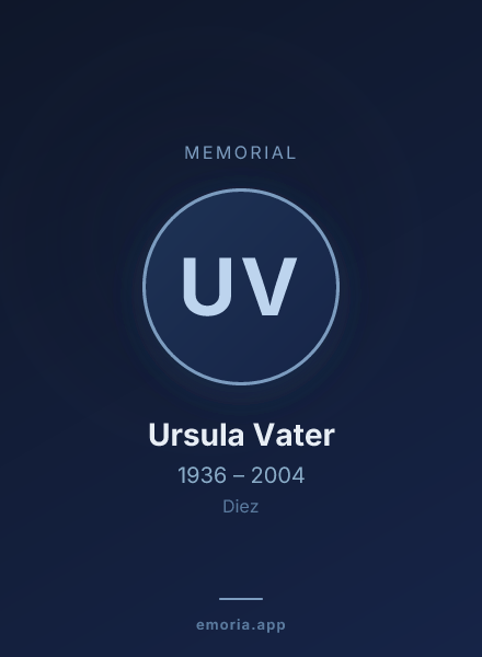 Memorial portrait of Ursula Vater
