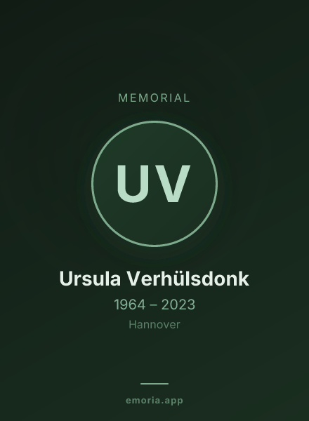 Memorial portrait of Ursula Verhülsdonk