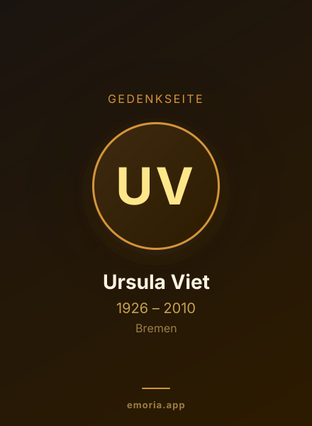 Gedenkportrait von Ursula Viet