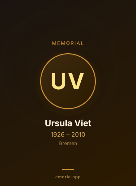 Memorial portrait of Ursula Viet