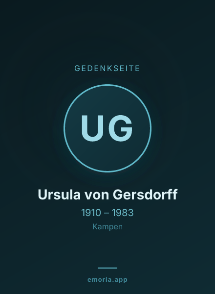 Gedenkportrait von Ursula von Gersdorff