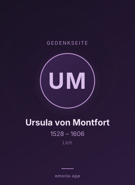 Gedenkportrait von Ursula von Montfort