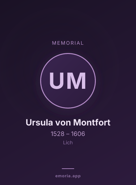 Memorial portrait of Ursula von Montfort