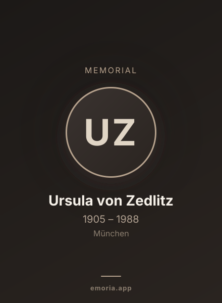 Memorial portrait of Ursula von Zedlitz