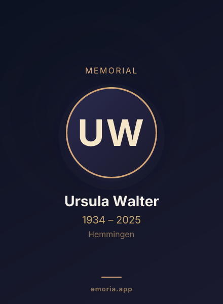 Memorial portrait of Ursula Walter