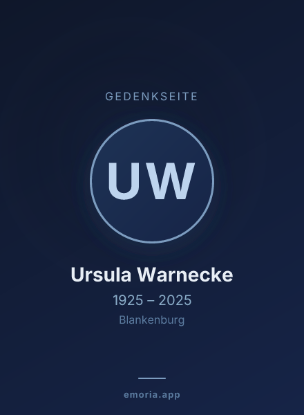 Gedenkportrait von Ursula Warnecke