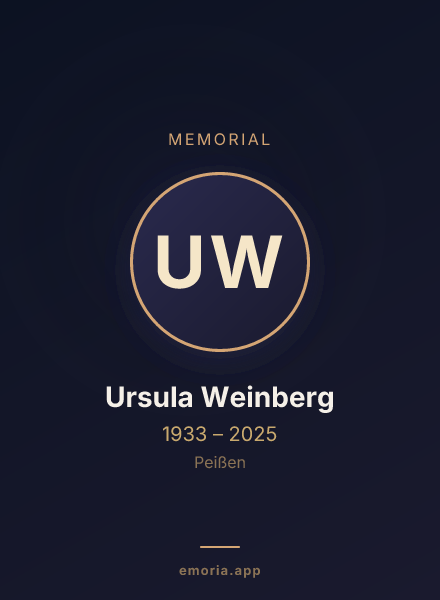 Memorial portrait of Ursula Weinberg