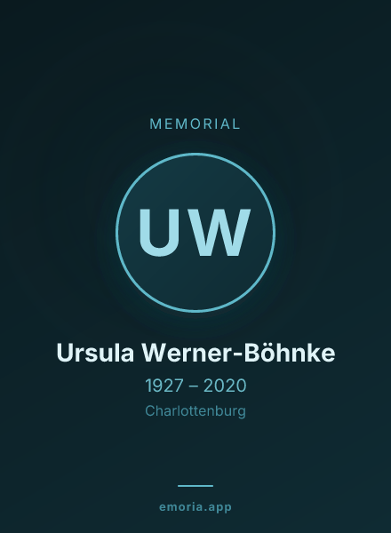 Memorial portrait of Ursula Werner-Böhnke
