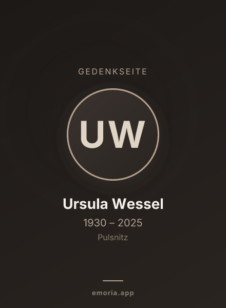 Gedenkportrait von Ursula Wessel