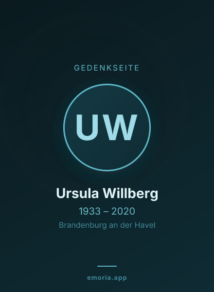 Gedenkportrait von Ursula Willberg
