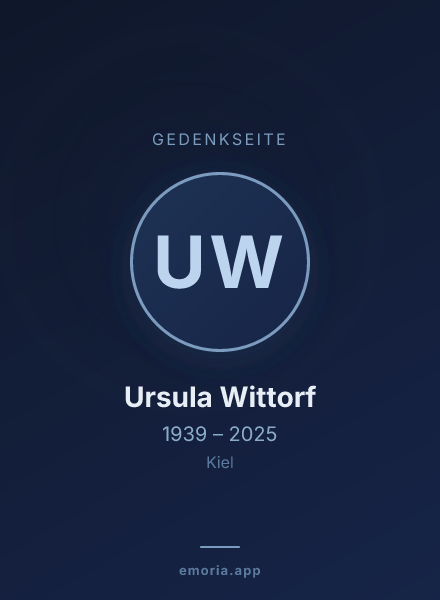 Gedenkportrait von Ursula Wittorf